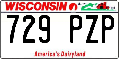 WI license plate 729PZP