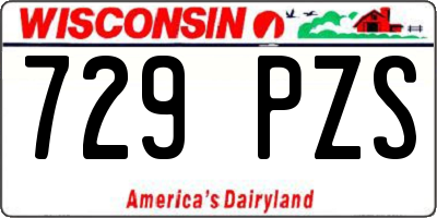 WI license plate 729PZS