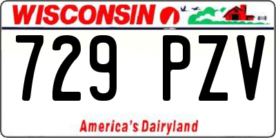WI license plate 729PZV