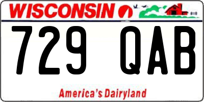 WI license plate 729QAB