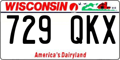 WI license plate 729QKX