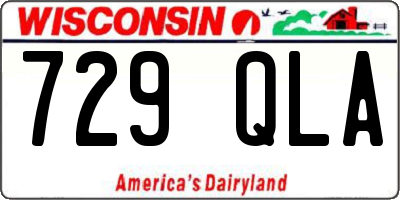 WI license plate 729QLA