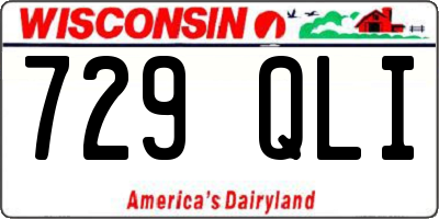 WI license plate 729QLI