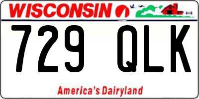 WI license plate 729QLK