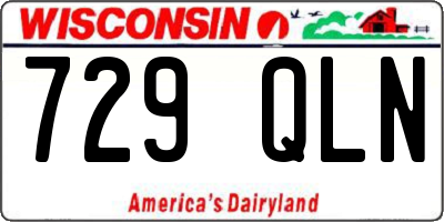 WI license plate 729QLN