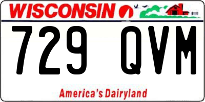 WI license plate 729QVM