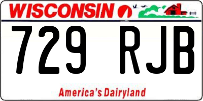 WI license plate 729RJB