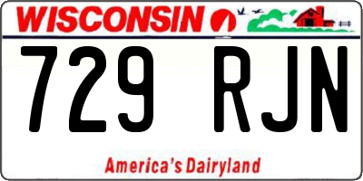WI license plate 729RJN