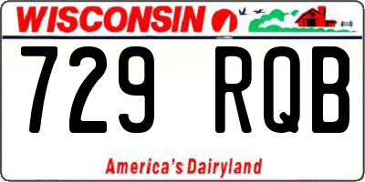 WI license plate 729RQB