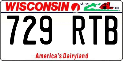 WI license plate 729RTB