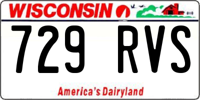 WI license plate 729RVS
