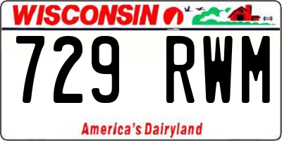WI license plate 729RWM