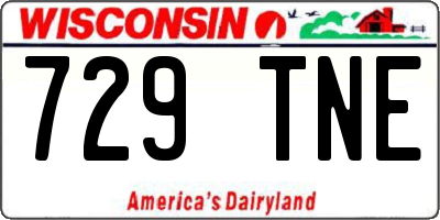 WI license plate 729TNE