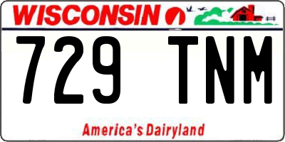 WI license plate 729TNM