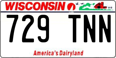 WI license plate 729TNN