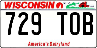WI license plate 729TOB