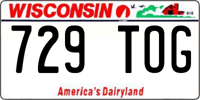 WI license plate 729TOG