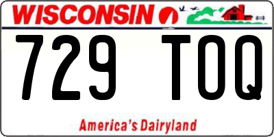 WI license plate 729TOQ