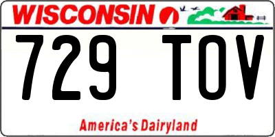 WI license plate 729TOV