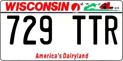 WI license plate 729TTR