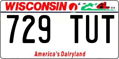 WI license plate 729TUT