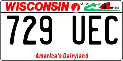 WI license plate 729UEC