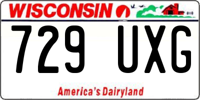 WI license plate 729UXG