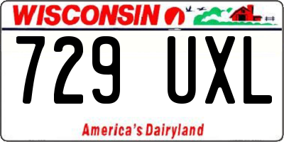 WI license plate 729UXL