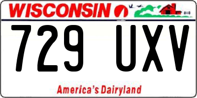 WI license plate 729UXV