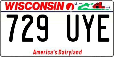 WI license plate 729UYE