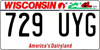 WI license plate 729UYG