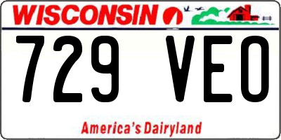 WI license plate 729VEO