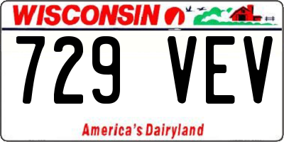 WI license plate 729VEV