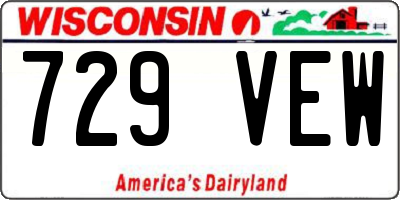 WI license plate 729VEW