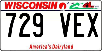WI license plate 729VEX