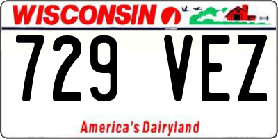 WI license plate 729VEZ