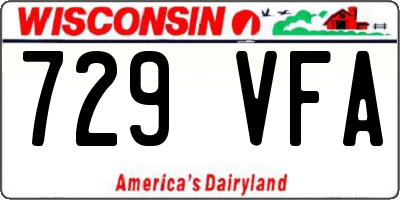 WI license plate 729VFA
