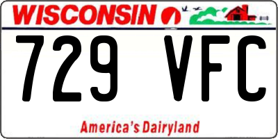 WI license plate 729VFC