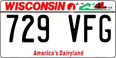 WI license plate 729VFG