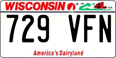 WI license plate 729VFN