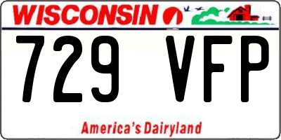 WI license plate 729VFP