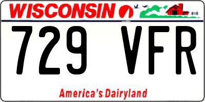 WI license plate 729VFR