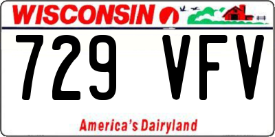 WI license plate 729VFV