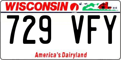 WI license plate 729VFY