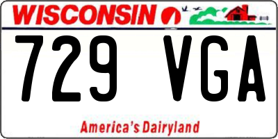 WI license plate 729VGA