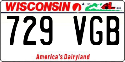 WI license plate 729VGB