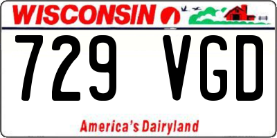 WI license plate 729VGD