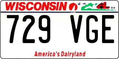 WI license plate 729VGE