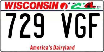 WI license plate 729VGF