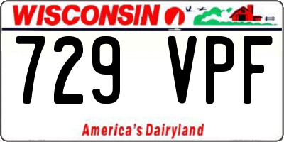 WI license plate 729VPF